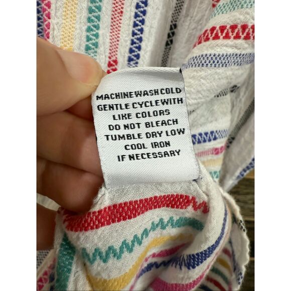 Habitat button front cotton blouse top relaxed fit size Large - Picture 6 of 9